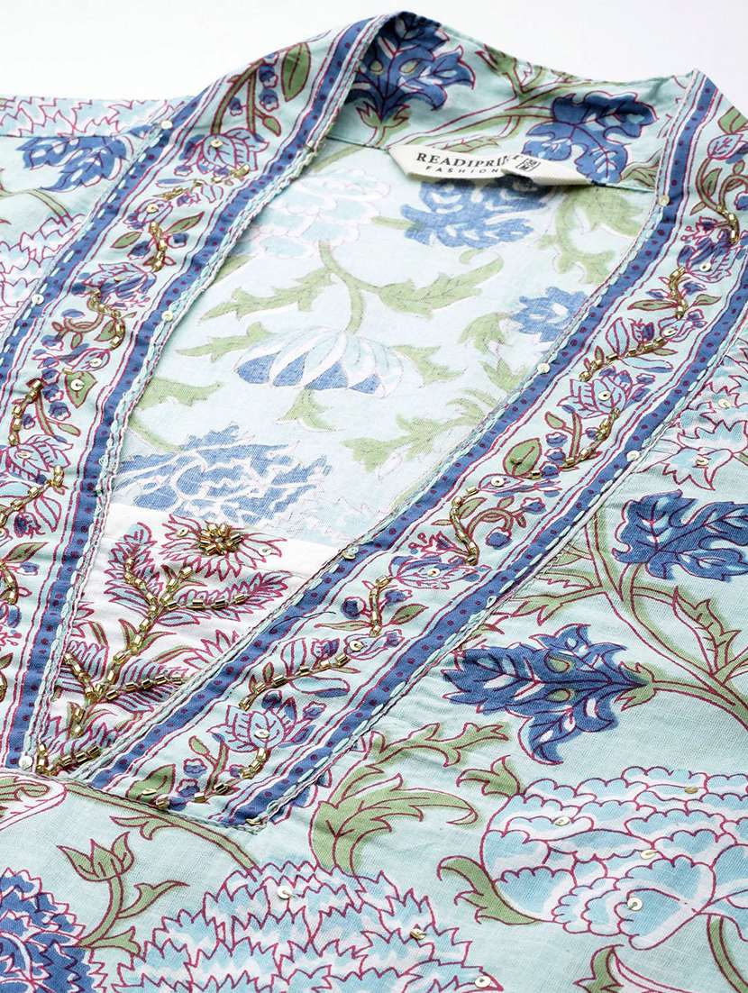 women three quarter sleeve kurta pant with dupatta set - 20999733 -  Standard Image - 5