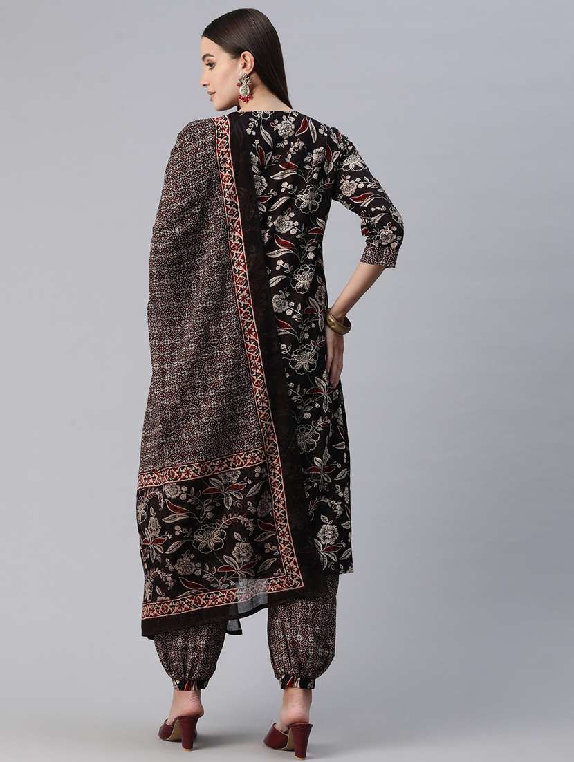 women three quarter sleeve kurta salwar with dupatta set - 20999736 -  Standard Image - 3