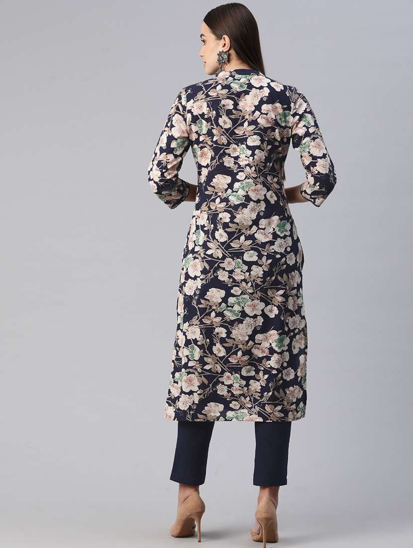 women printed kurta pant set - 20999739 -  Standard Image - 3