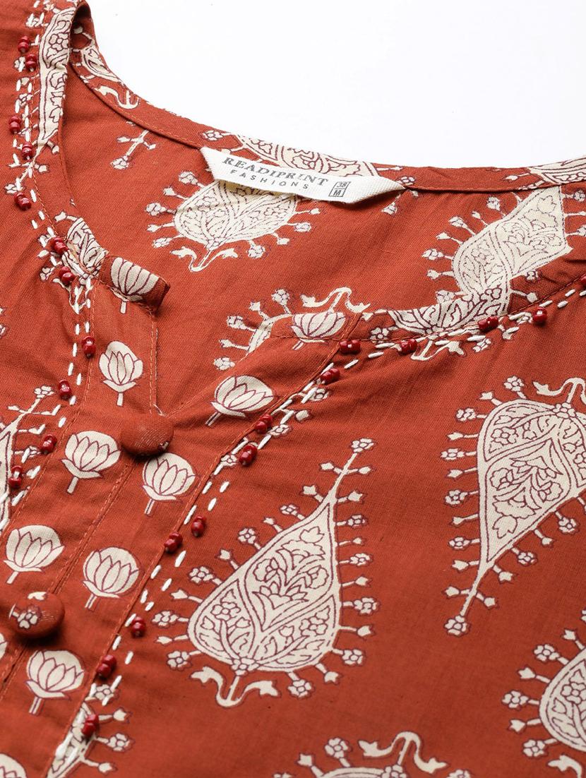 women printed kurta pant suit set - 20999749 - Standard Image - 5