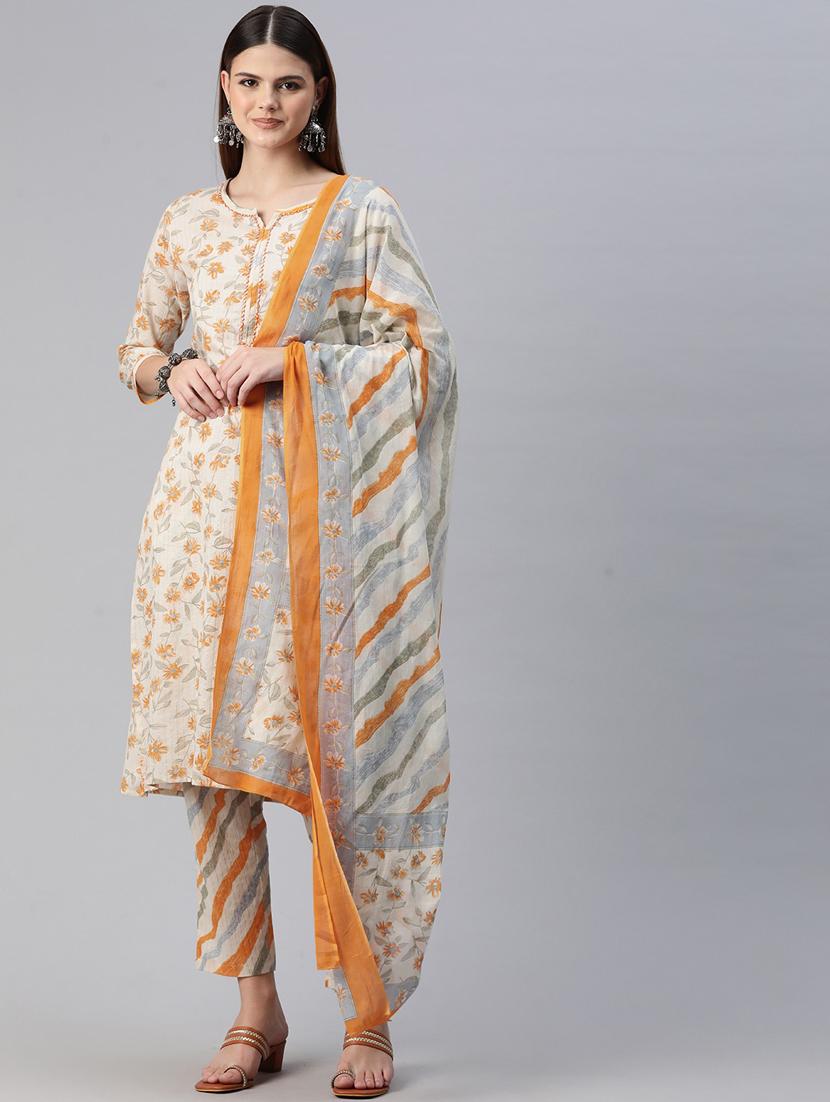 women printed kurta pant suit set - 20999751 - Zoom Image - 0