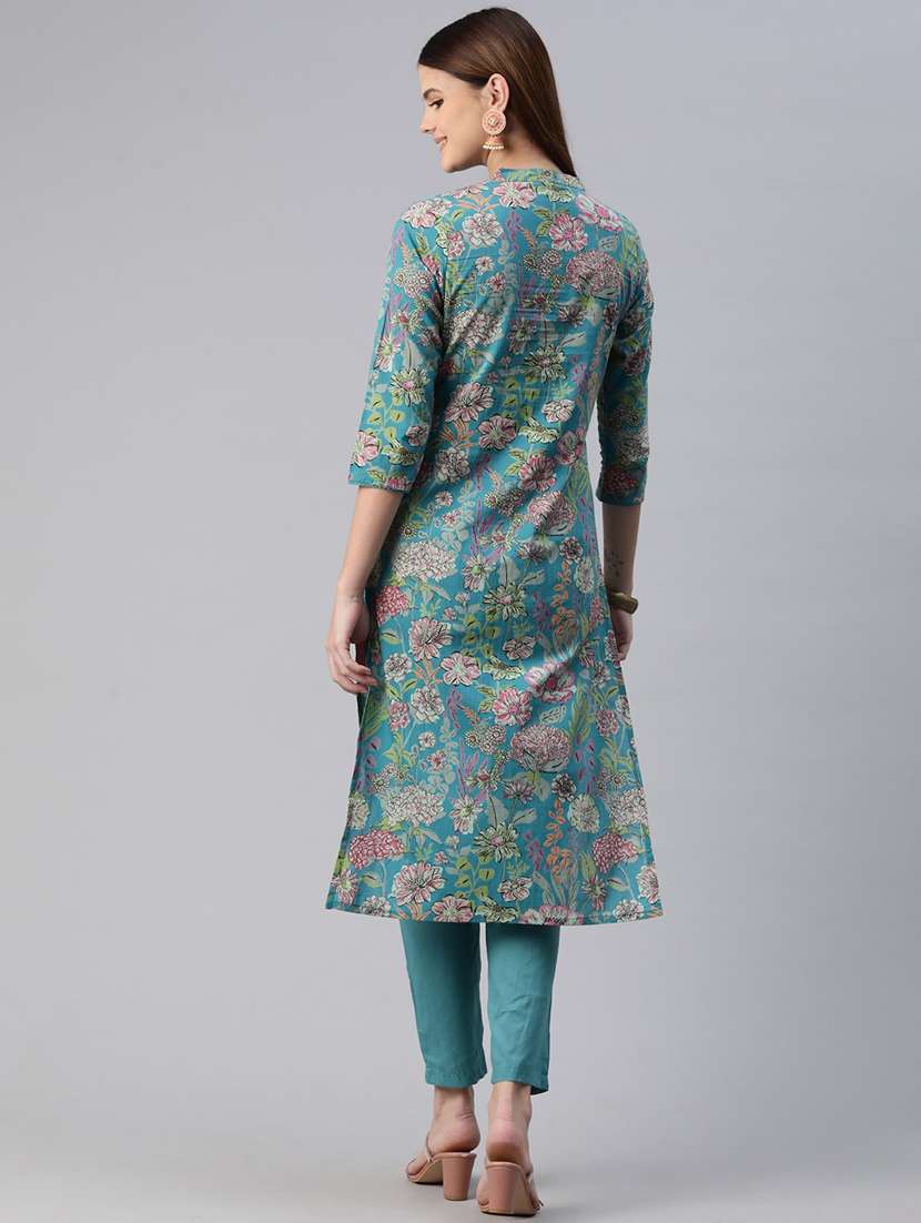 women printed kurta pant set - 20999771 -  Standard Image - 3