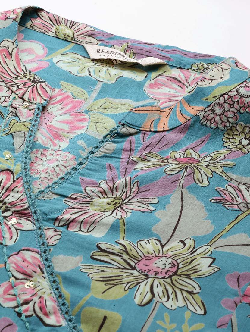 women printed kurta pant set - 20999771 -  Standard Image - 5