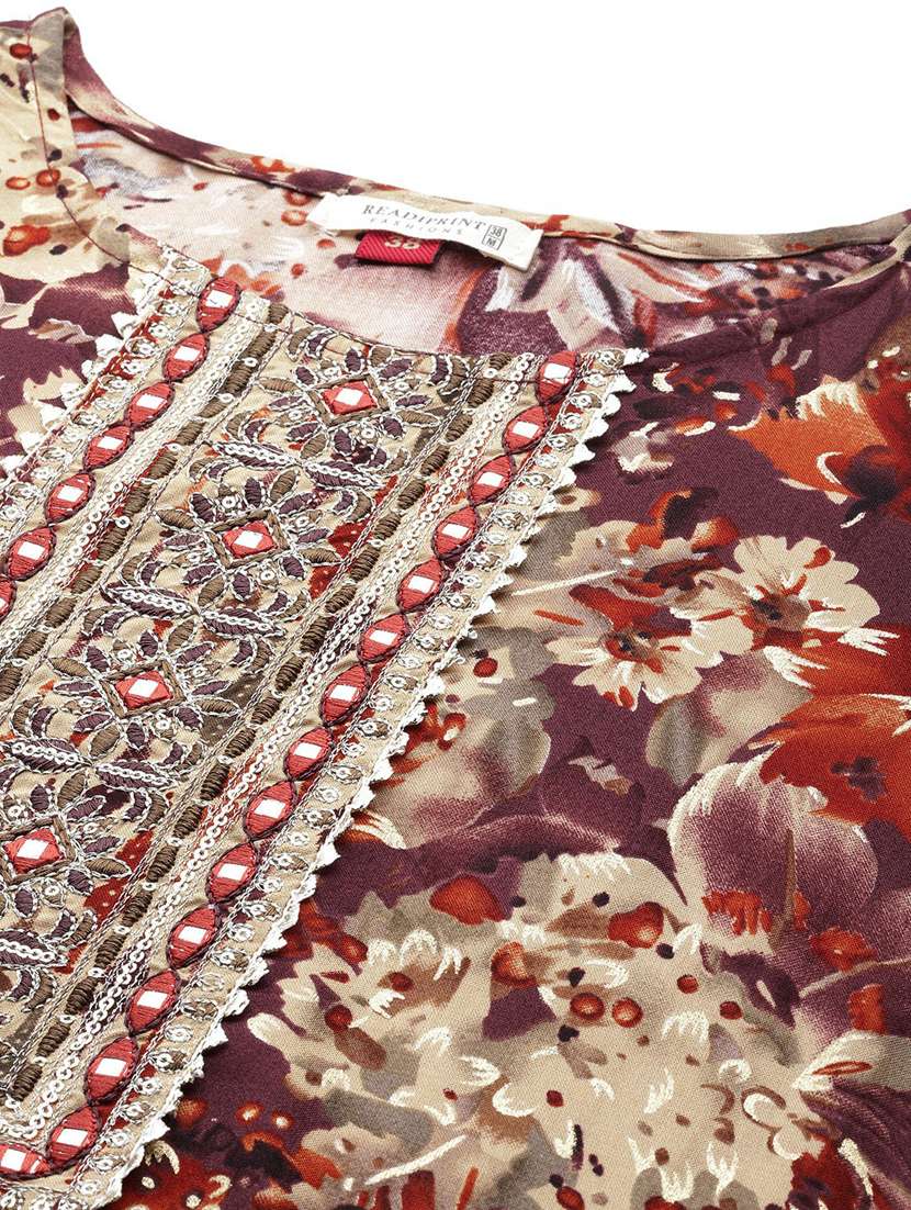 women three quarter sleeve kurta pant with dupatta set - 20999786 -  Standard Image - 5