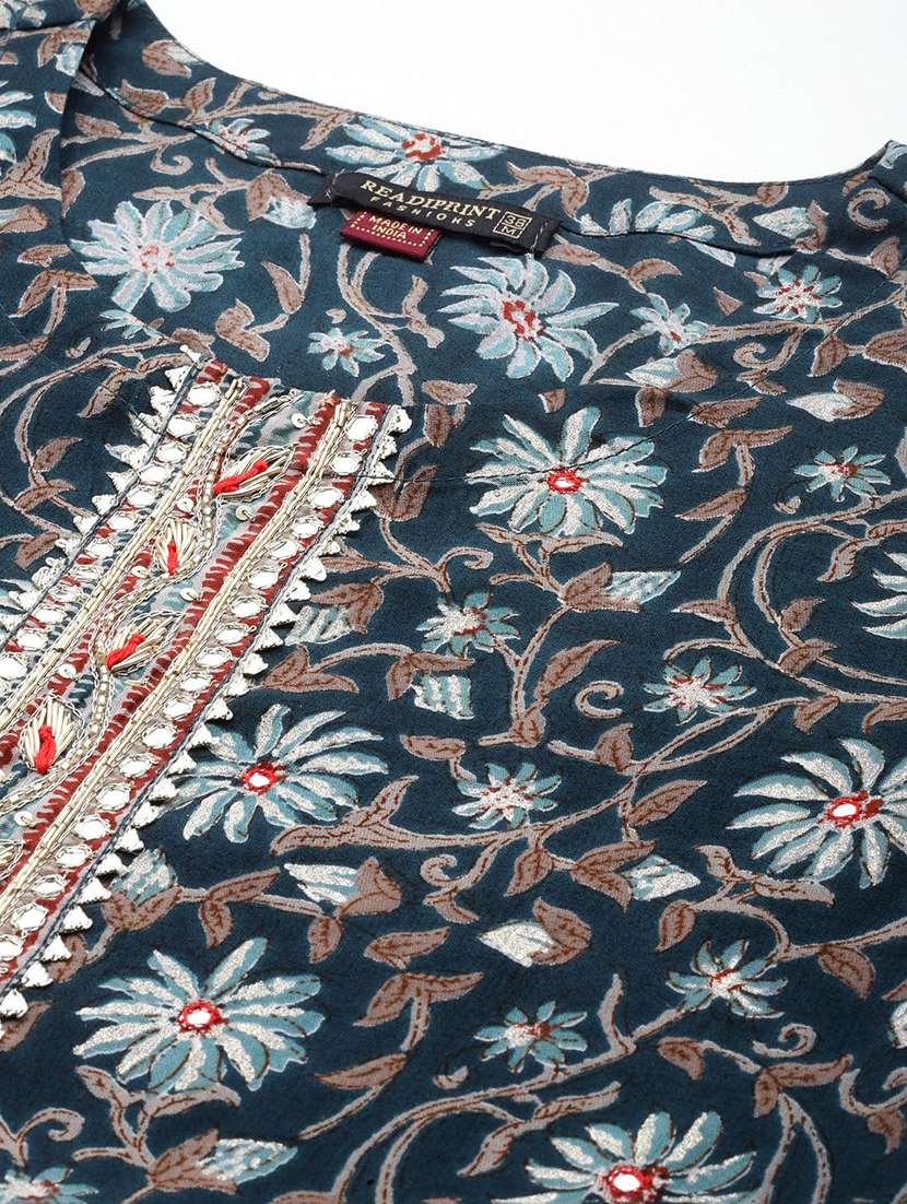 women three quarter sleeve kurta pant with dupatta set - 20999796 - Standard Image - 5