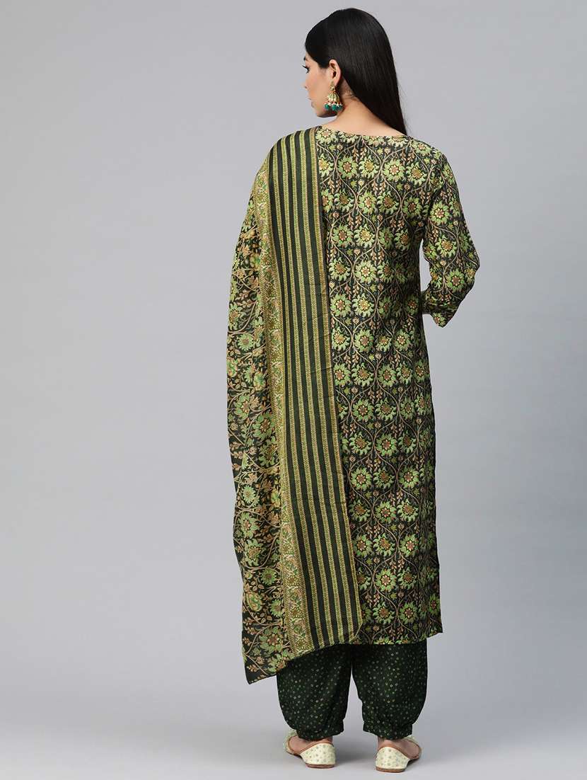 women three quarter sleeve kurta salwar with dupatta set - 20999801 -  Standard Image - 3