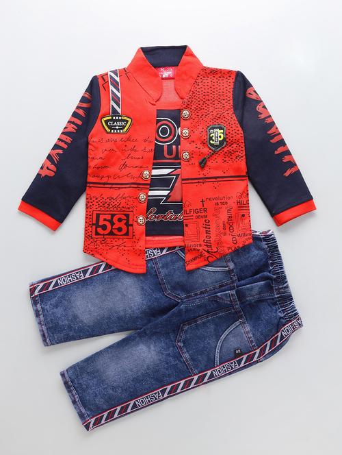 kids typographic printed full length sets - 20999841 - Standard Image - 0