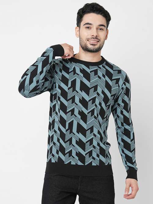 blue cotton woven pullover - 21000404 - Standard Image - 0
