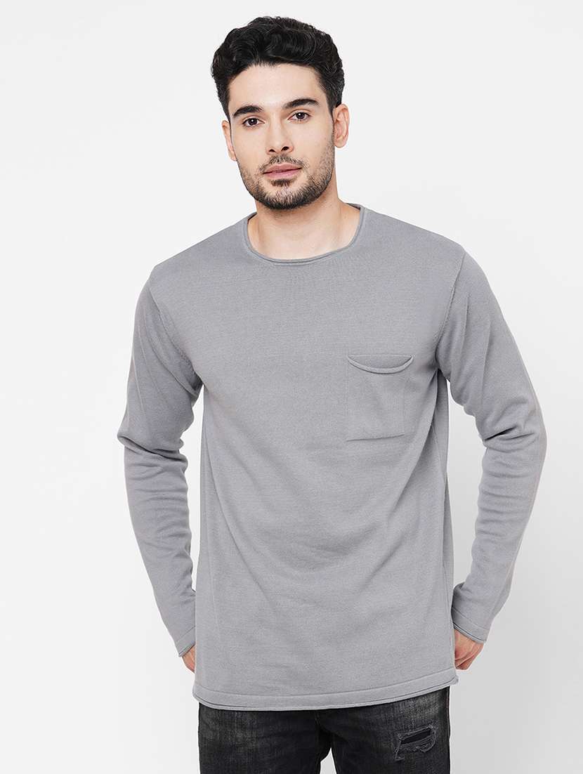 grey cotton pullover