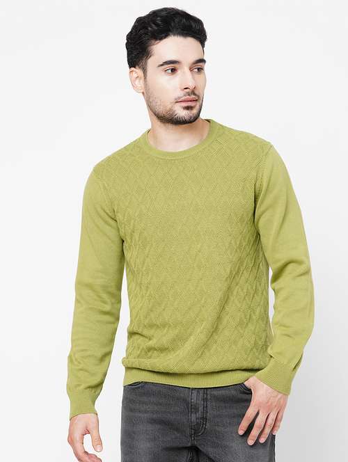 men self design long sleeve pullover - 21000433 -  Standard Image - 0