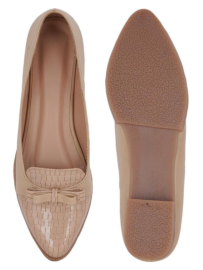 beige synthetic slip on ballerina - 21000463 - Standard Image - 3