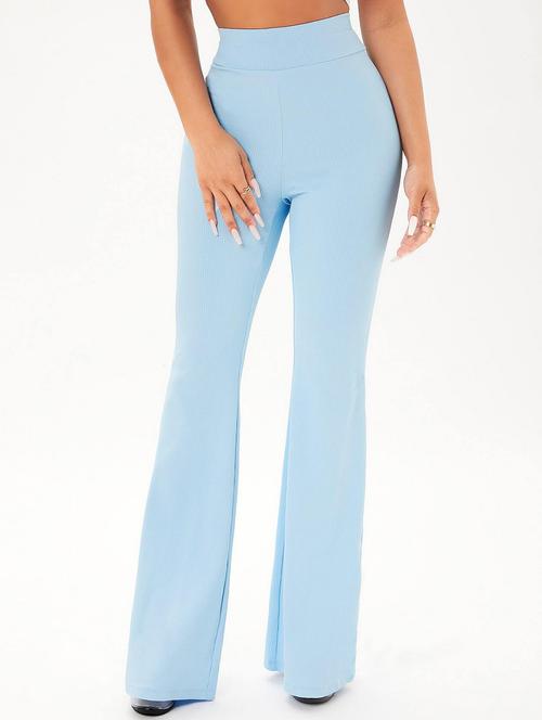 solid flat front bootcut trouser - 21000558 - Standard Image - 0