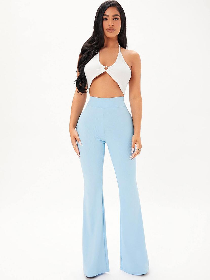 solid flat front bootcut trouser - 21000558 - Standard Image - 3