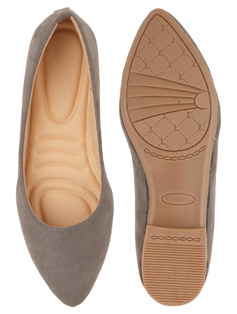 grey mesh slip on ballerina - 21000587 - Standard Image - 3