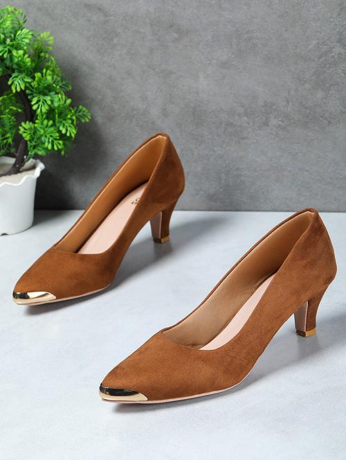 tan suede ballerina - 21000600 - Standard Image - 0
