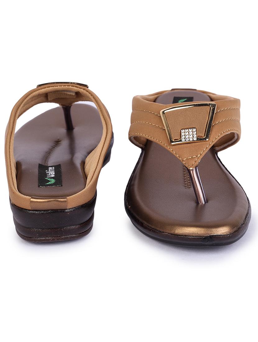 beige synthetic slip on sandals - 21000668 - Standard Image - 3