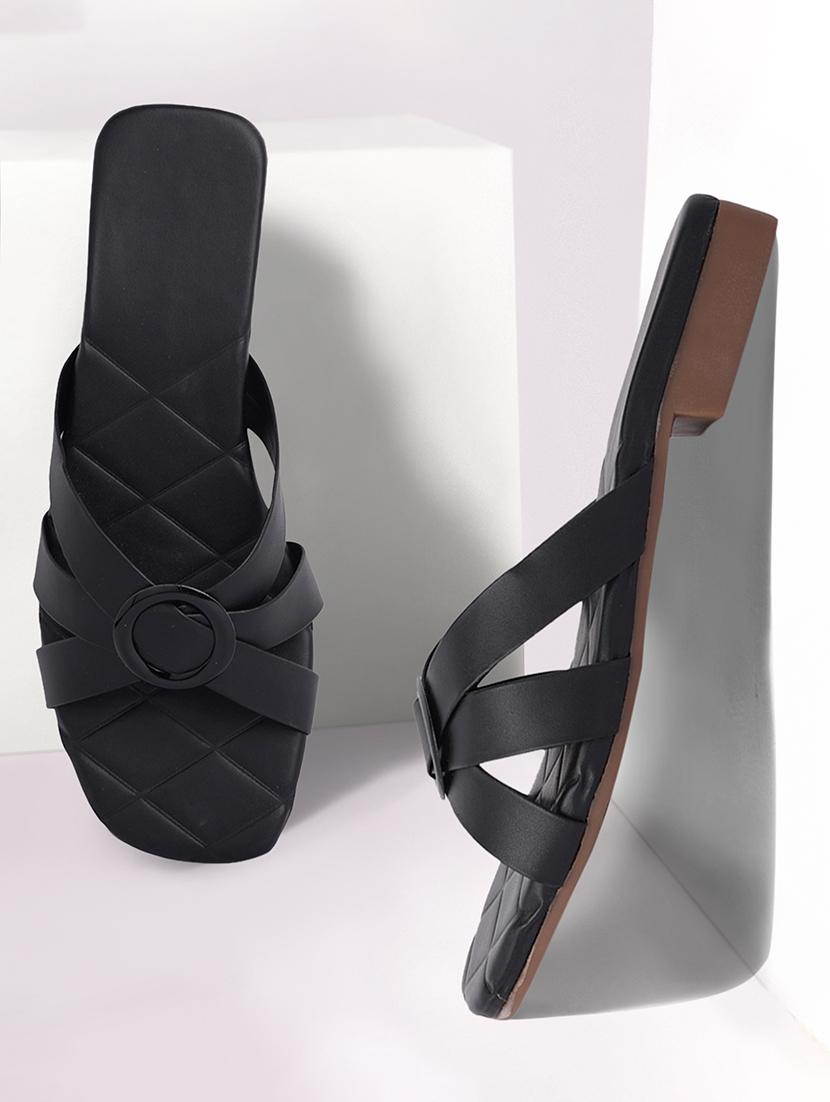 black slip on sandal - 21000818 -  Zoom Image - 0