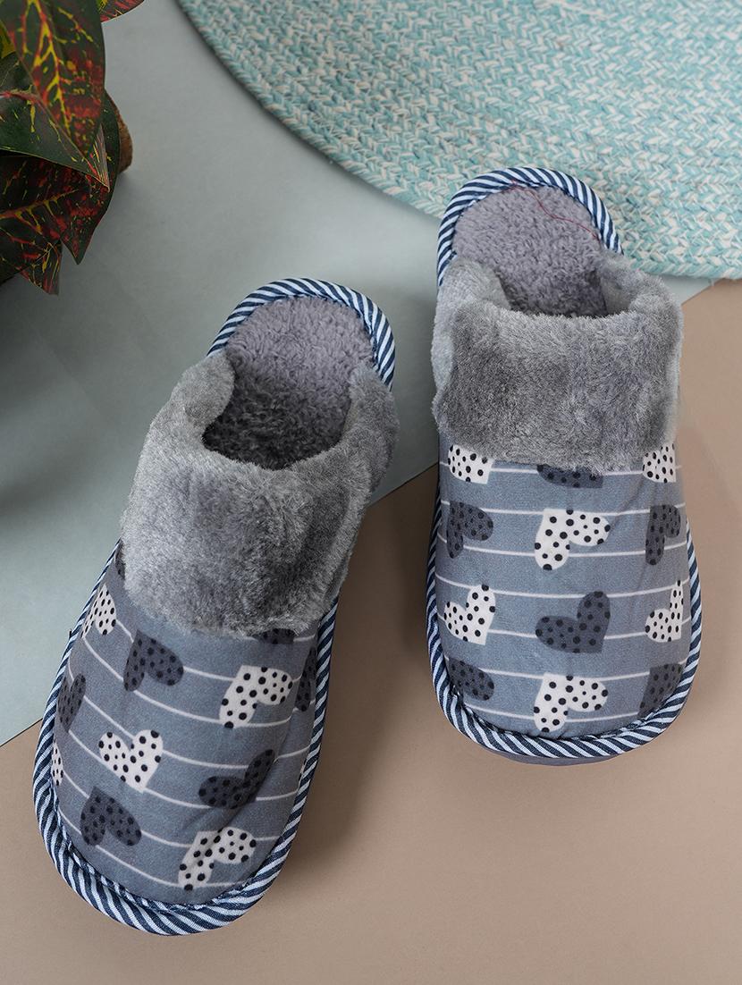 grey fur slip on flip flops - 21004313 - Zoom Image - 0