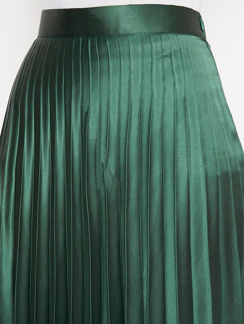 women mid-rise solid pleated skirt - 21008445 - Standard Image - 3