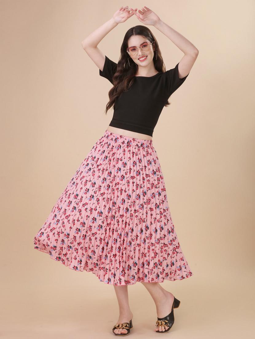 women floral printed a-line skirt - 21008460 - Standard Image - 3