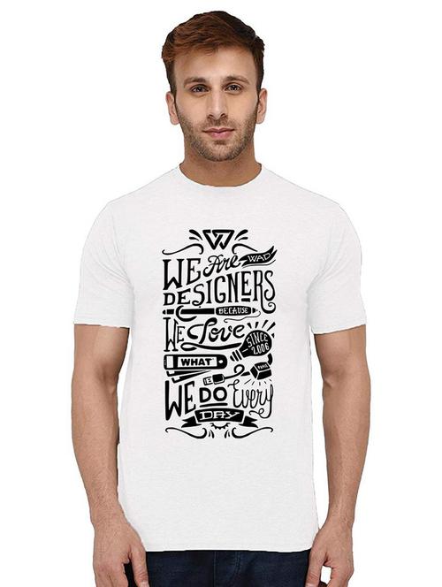 men round neck front print t-shirt - 21009995 - Standard Image - 0