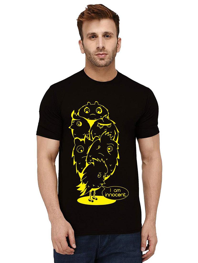 men's round neck front print t-shirt - 21010569 - Zoom Image - 0