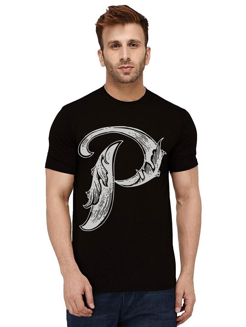men round neck front print t-shirt - 21010665 - Zoom Image - 0