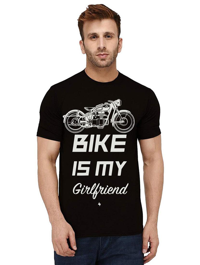men round neck front print t-shirt - 21010738 - Zoom Image - 0