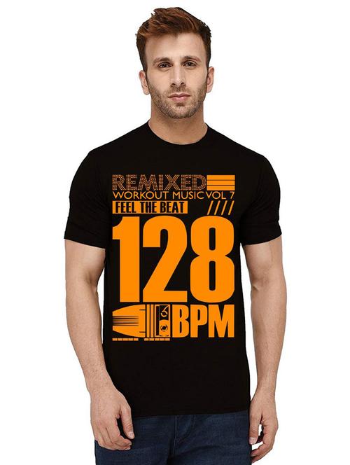 men round neck front print t-shirt - 21011549 - Standard Image - 0