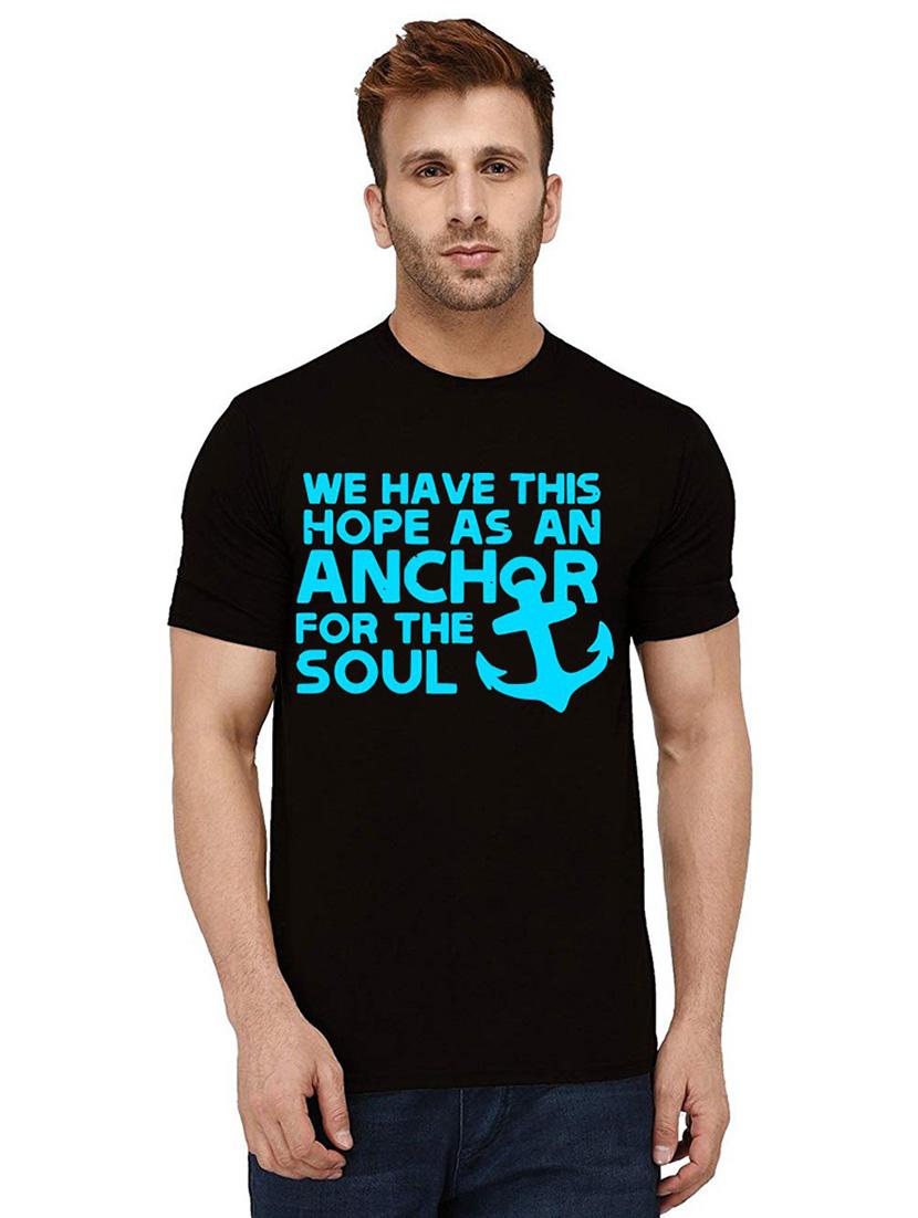 men front print round neck t-shirts - 21011616 -  Zoom Image - 0