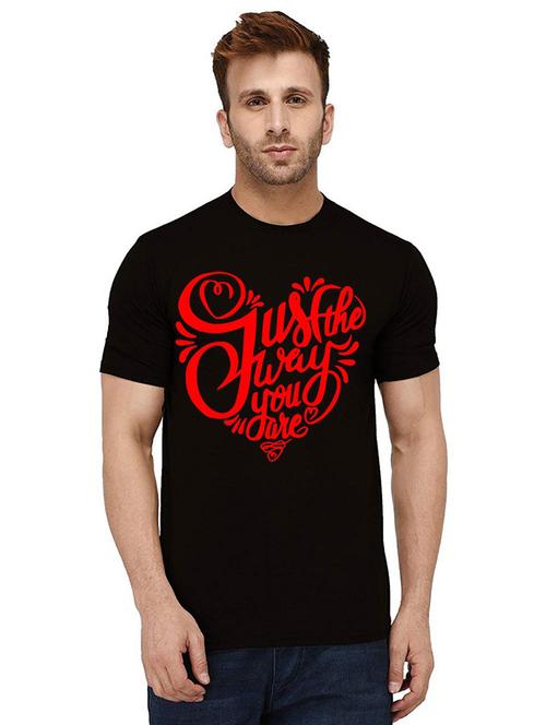 men round neck front print t-shirt - 21011789 - Standard Image - 0