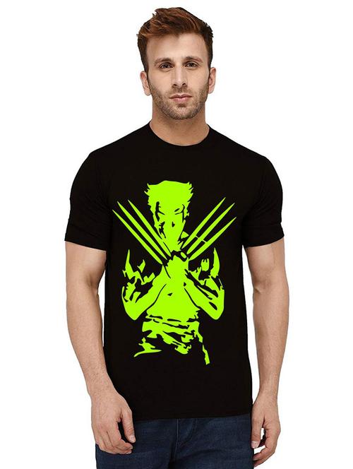 men round neck front printed t-shirt - 21011847 - Standard Image - 0