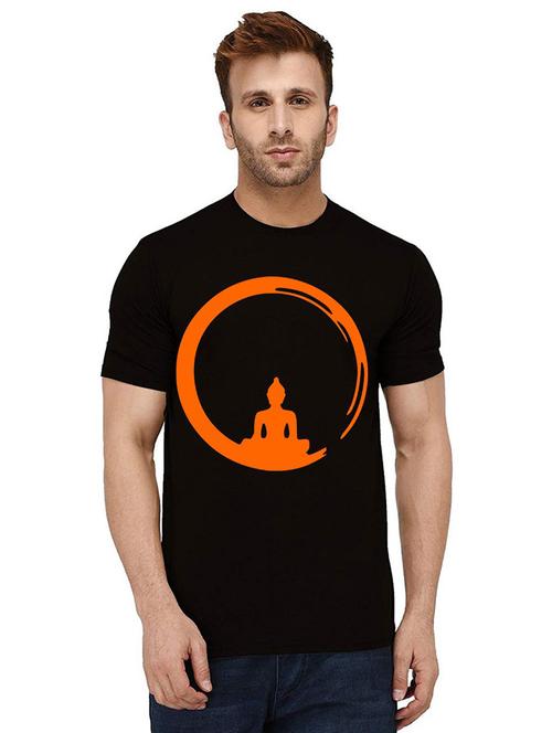 men round neck front print t-shirt - 21011986 - Standard Image - 0