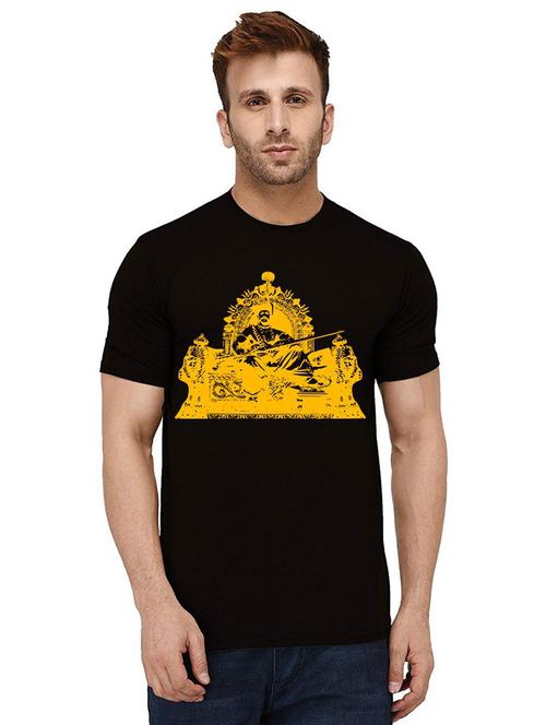 men round neck front print t-shirt - 21012308 - Standard Image - 0