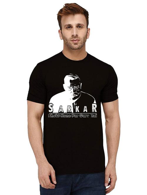 men round neck front print t-shirt - 21012507 - Standard Image - 0