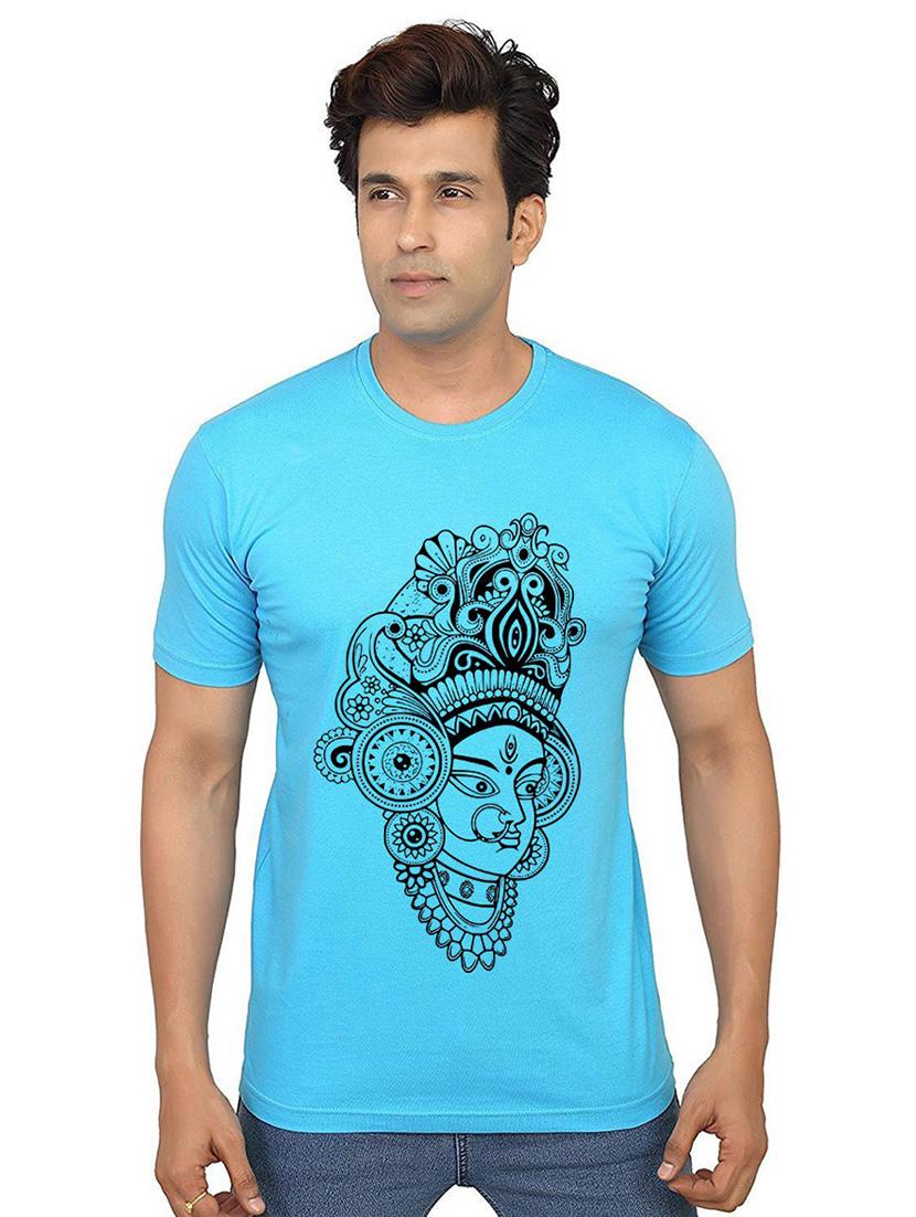 men front print round neck t-shirts - 21012601 - Zoom Image - 0