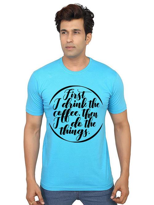 men's round neck front print t-shirt - 21012761 - Standard Image - 0