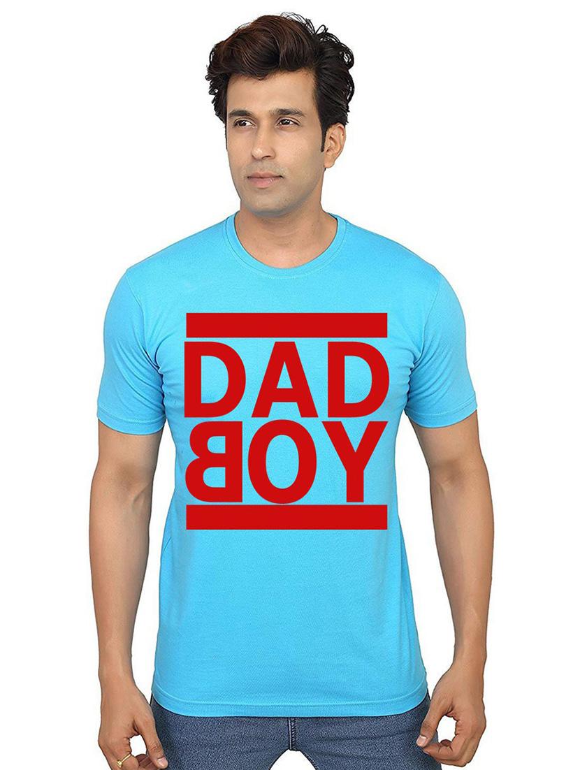 light blue front printed casual t-shirt - 21012987 - Zoom Image - 0