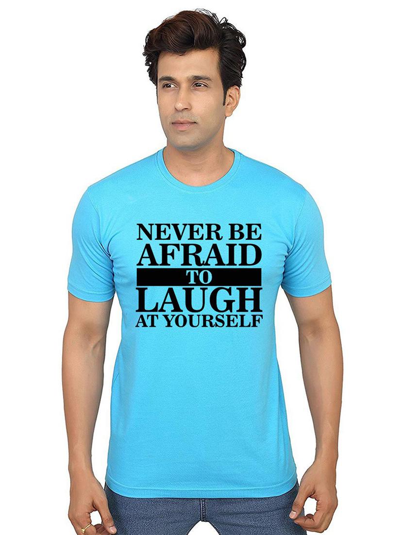 men round neck front print t-shirt - 21013190 -  Zoom Image - 0