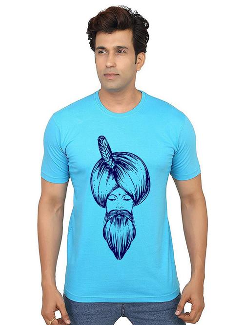 men round neck front print t-shirt - 21013435 - Standard Image - 0