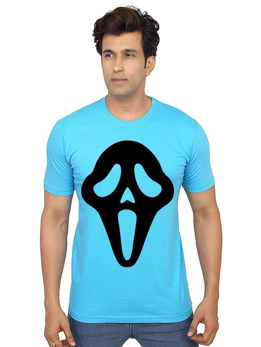 men round neck front print t-shirt - 21013604 - Zoom Image - 0