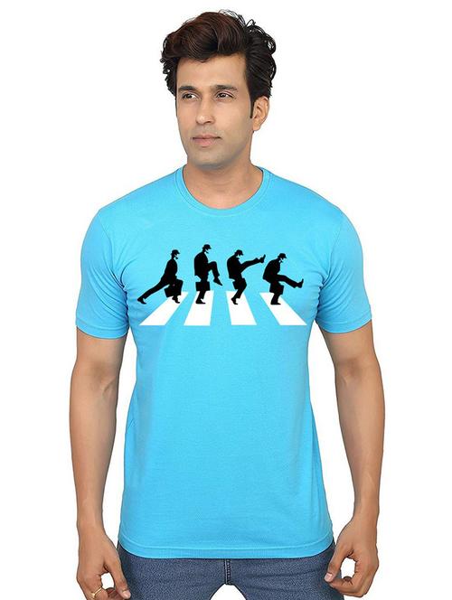 men round neck front print t-shirt - 21013677 - Standard Image - 0