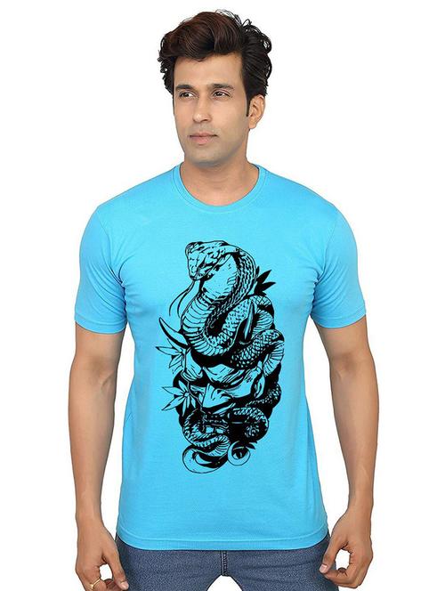 men front print round neck t-shirts - 21013930 - Standard Image - 0