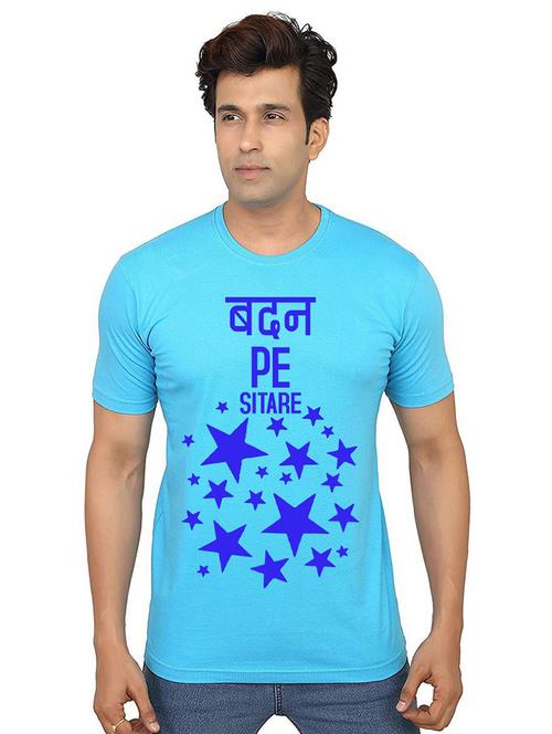men round neck front print t-shirt - 21014304 - Standard Image - 0