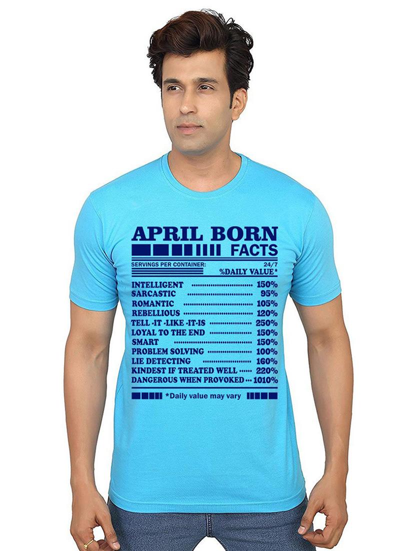 men round neck front print t-shirt - 21014786 -  Zoom Image - 0
