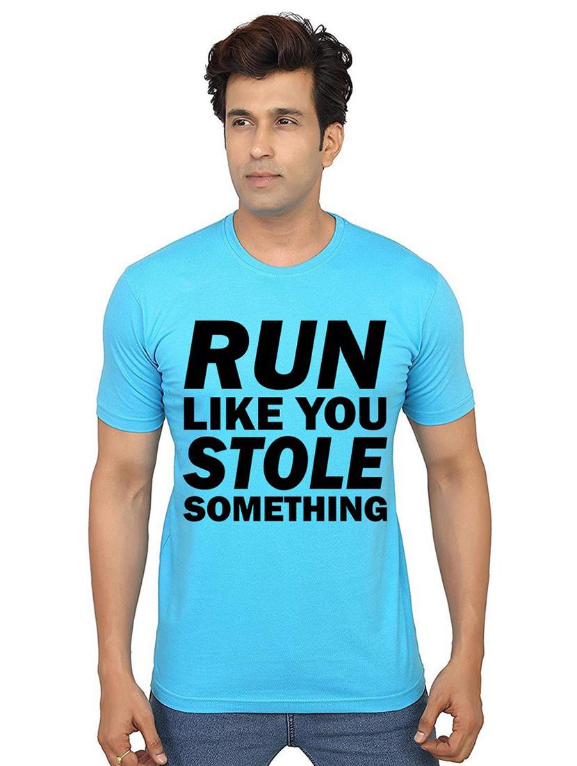 men's round neck front print t-shirt - 21014909 - Zoom Image - 0