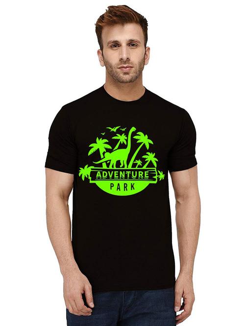 men round neck front print t-shirt - 21015083 - Standard Image - 0