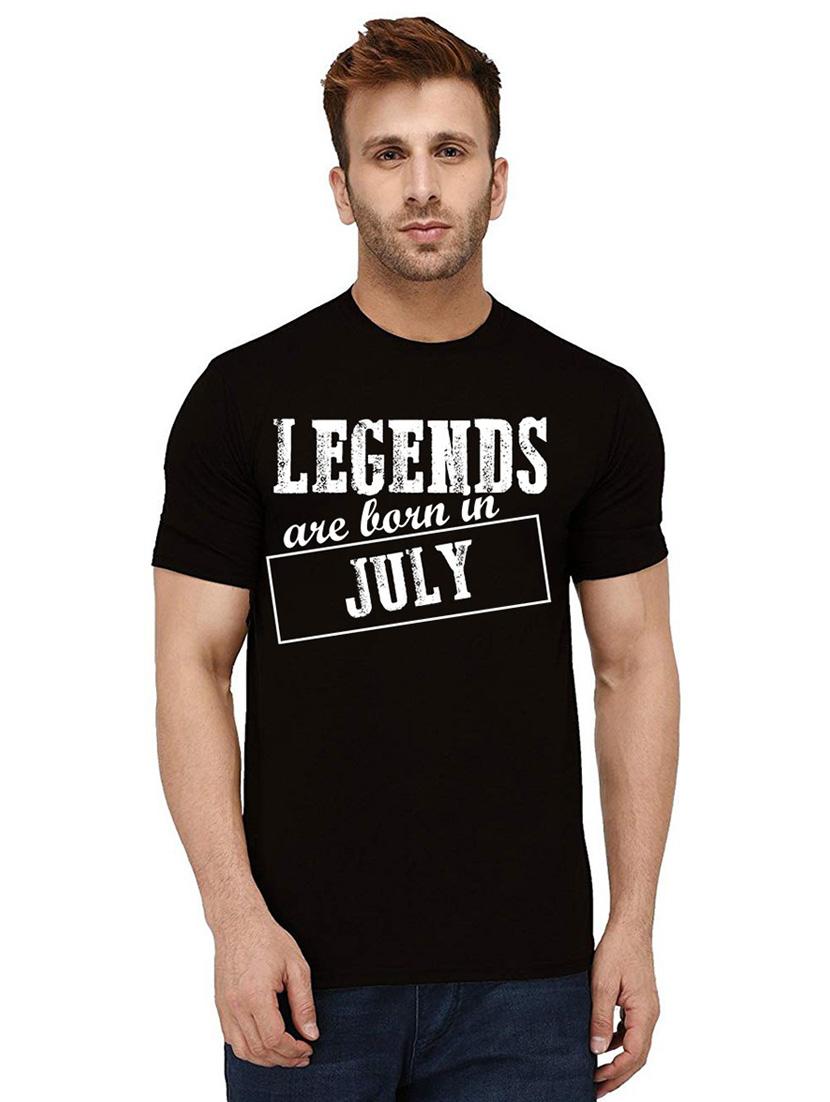 men chest print round neck t-shirt - 21015086 - Zoom Image - 0