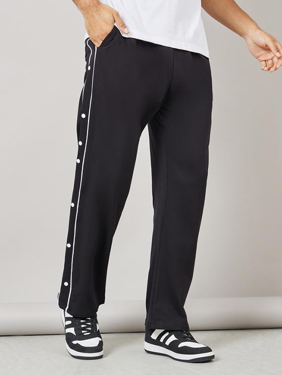 men black side taped track pant - 21016014 -  Zoom Image - 0