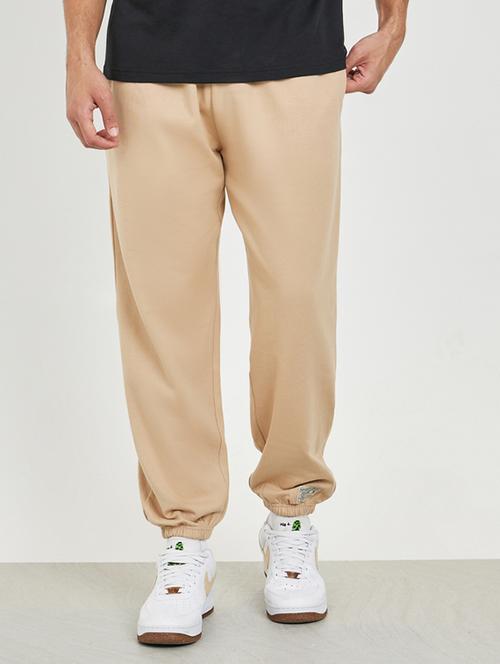 men solid beige regular jogger - 21016015 - Standard Image - 0
